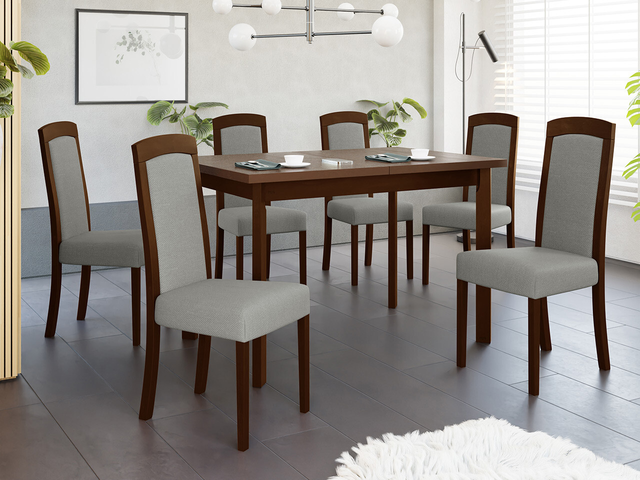 Essgruppe Victorville 351 (Walnussholzoptik)