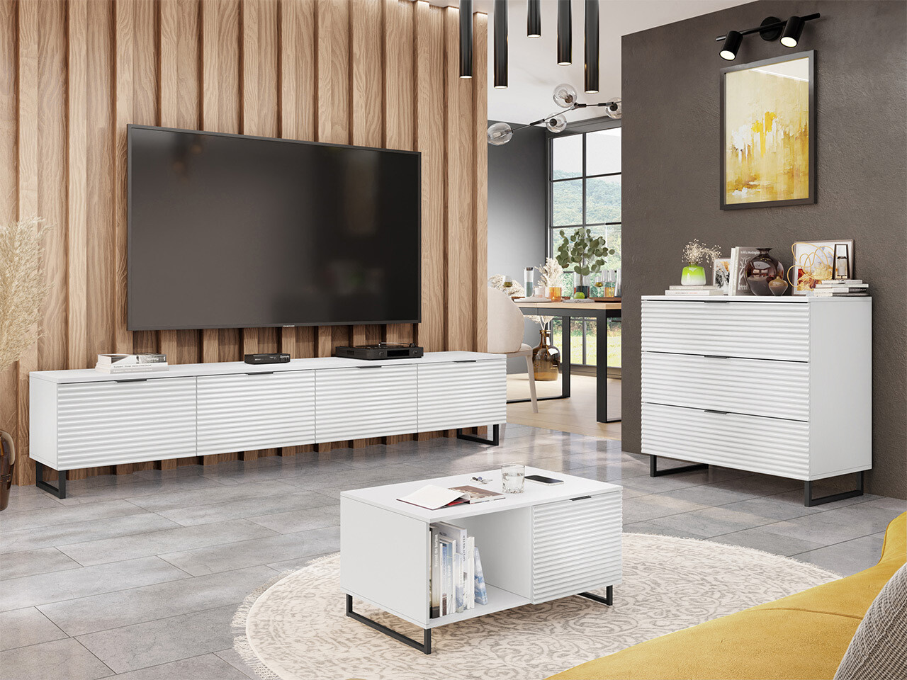 Wohnzimmer-Sets Sarasota 184 (Weiß)