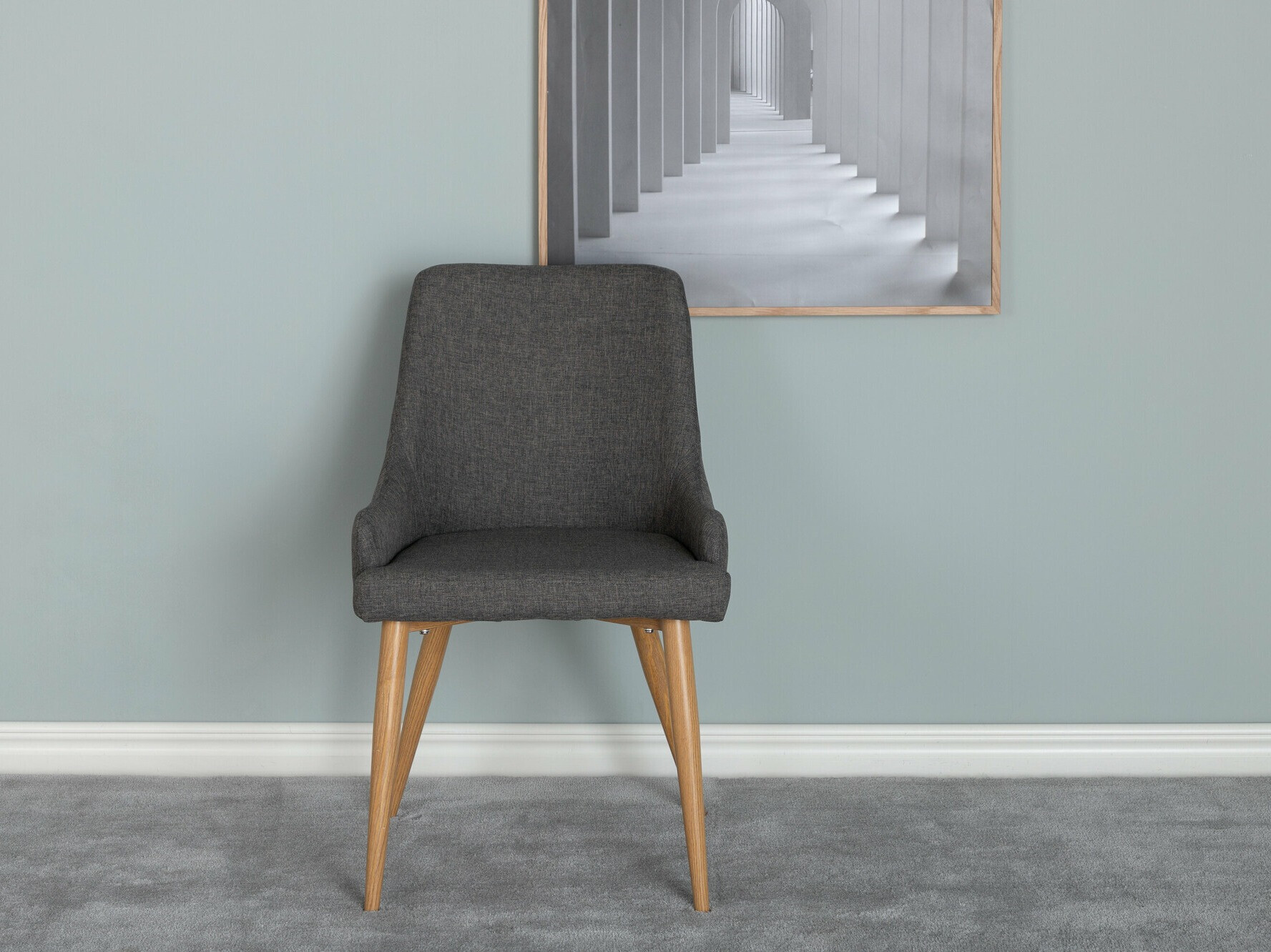 Stuhl Dallas 222 (Dunkelgrau + Braun)