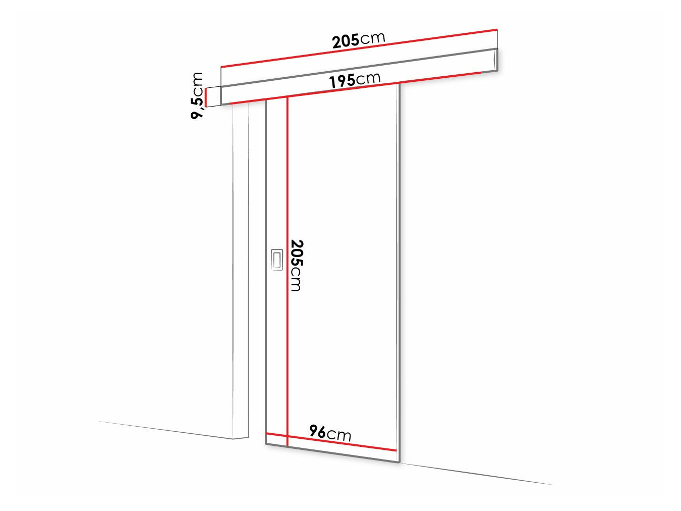 Schwebetür Dover 169 (Craft eichenholzoptik)