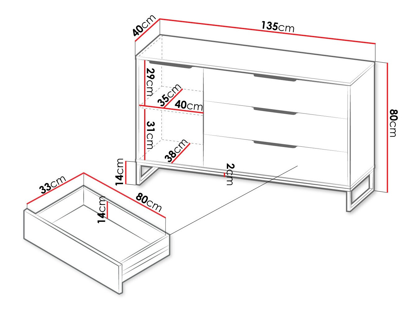 Kommoden Romcama 102