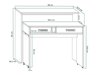 Bürotisch Gilroy 103 (Weiß + Schwarz glänzend)