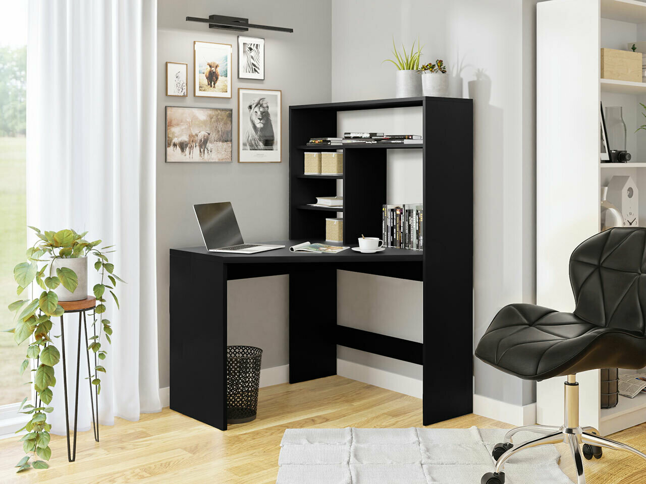 Eckschreibtisch Bedford 101 (Schwarz)