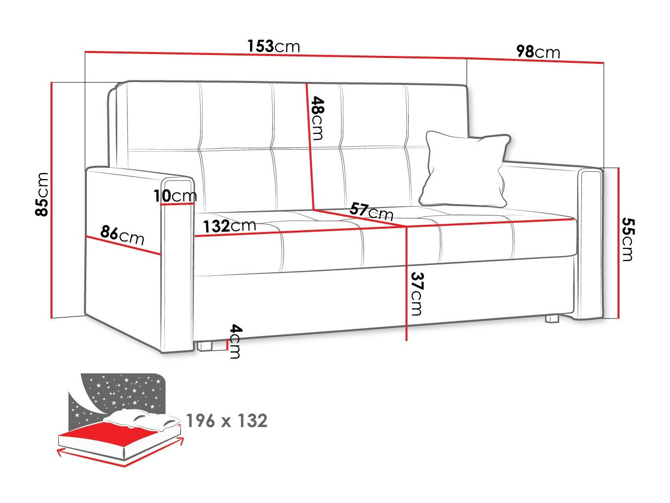 Schlafsofa Nuvora III (Spirit 03)