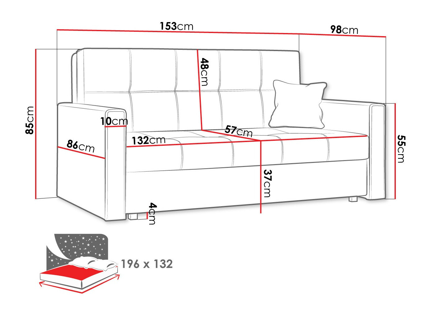 Schlafsofa Nuvora III (Spirit 11)