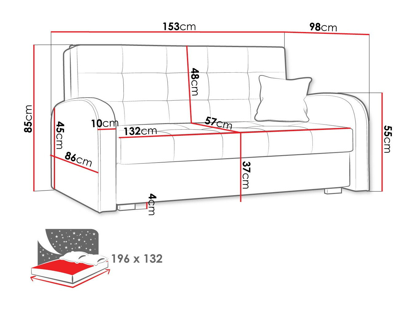 Schlafsofa Silona III (Kronos 01)