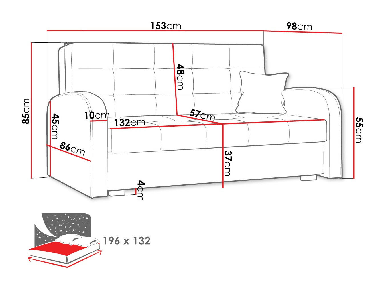 Schlafsofa Silona III (Kronos 09)
