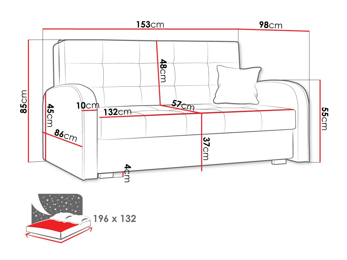 Schlafsofa Silona III (Kronos 19)