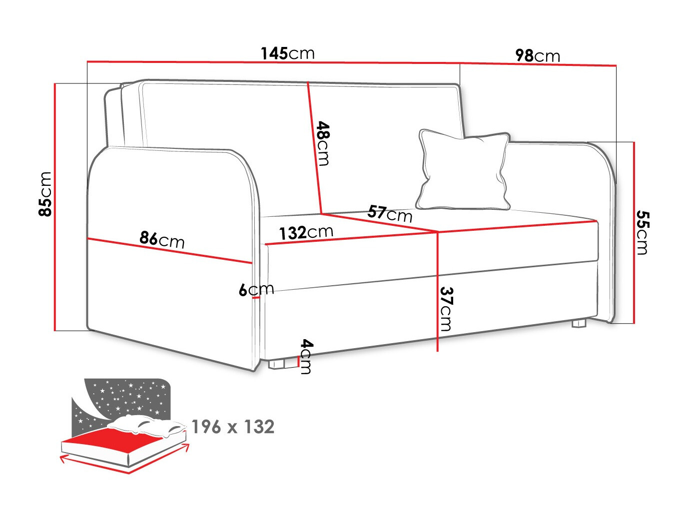 Schlafsofa Lirael III (Mono 241)