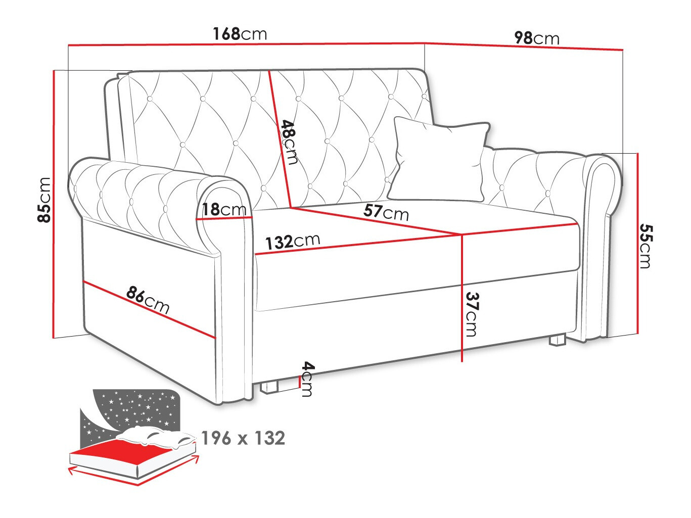 Schlafsofa Aelara III (Kronos 09)
