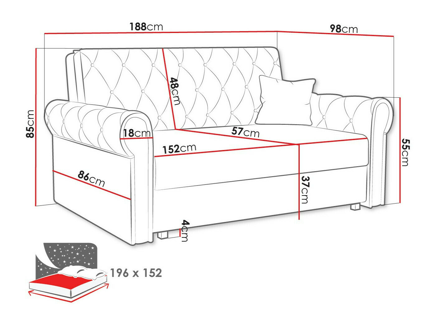Schlafsofa Aelara IV (Paros 2)