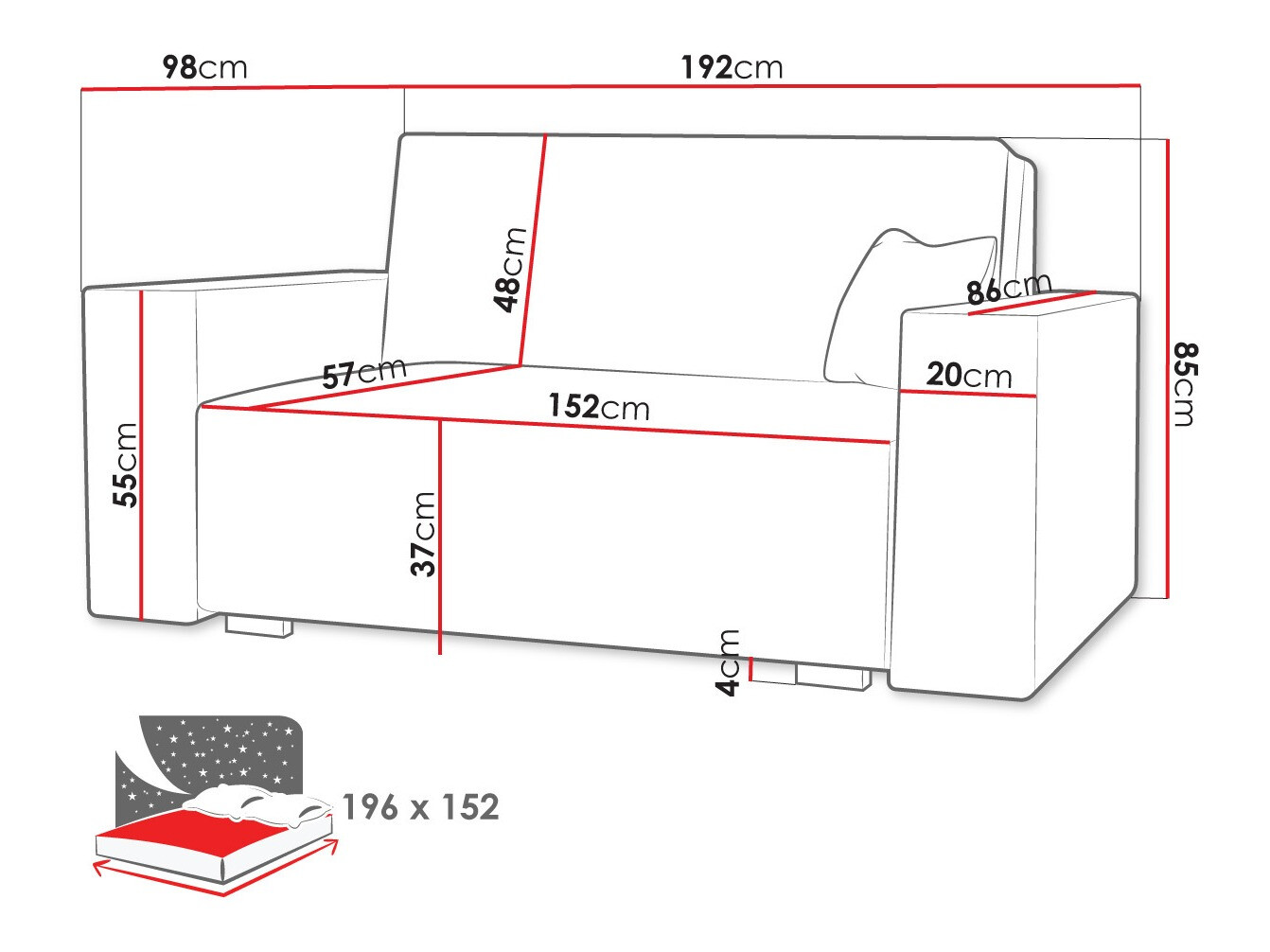 Schlafsofa Serora IV (Neve 3)