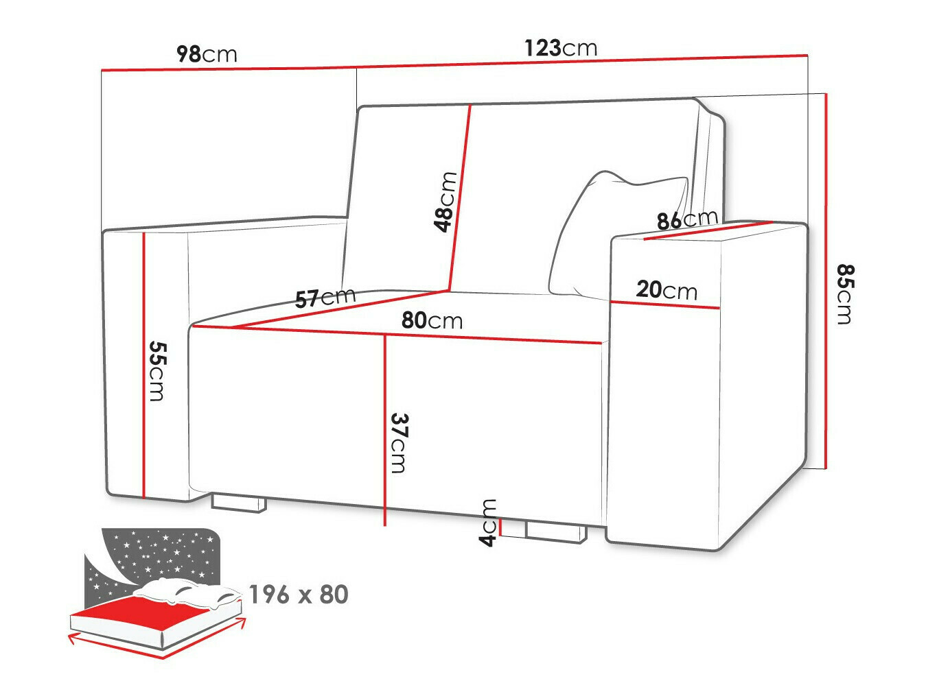 Sessel Columbus 195 (Neve 77)