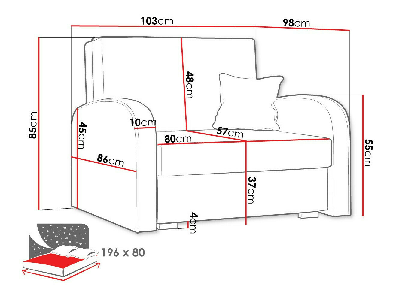 Sessel Galona I (Mono 244 + Sorriso 4)