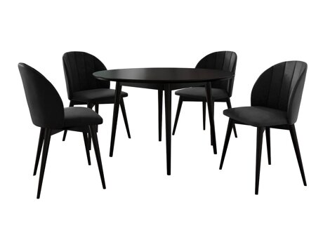Essgruppe Racine 127 (Schwarz + Magic Velvet 2219)