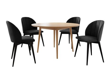 Essgruppe Racine 127 (Schwarz + Magic Velvet 2219)