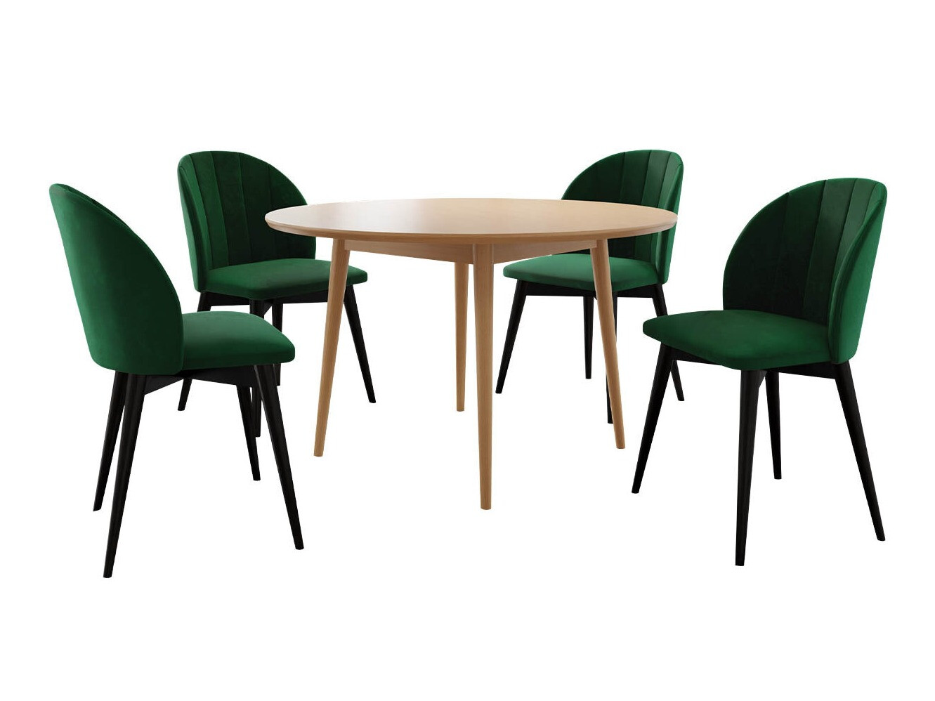 Essgruppe Racine 127 (Schwarz + Magic Velvet 2225)