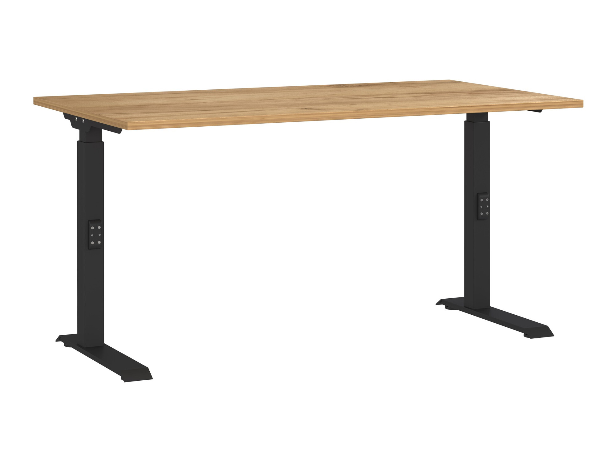 Bürotisch Sacramento 419 (Navarra eichenholzoptik + Schwarz)