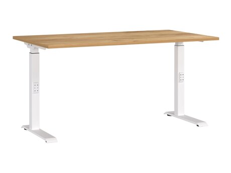Bürotisch Sacramento 419 (Navarra eichenholzoptik + Weiß)