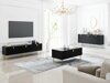 Wohnzimmer-Sets Merced 124 (Schwarz + Gold)