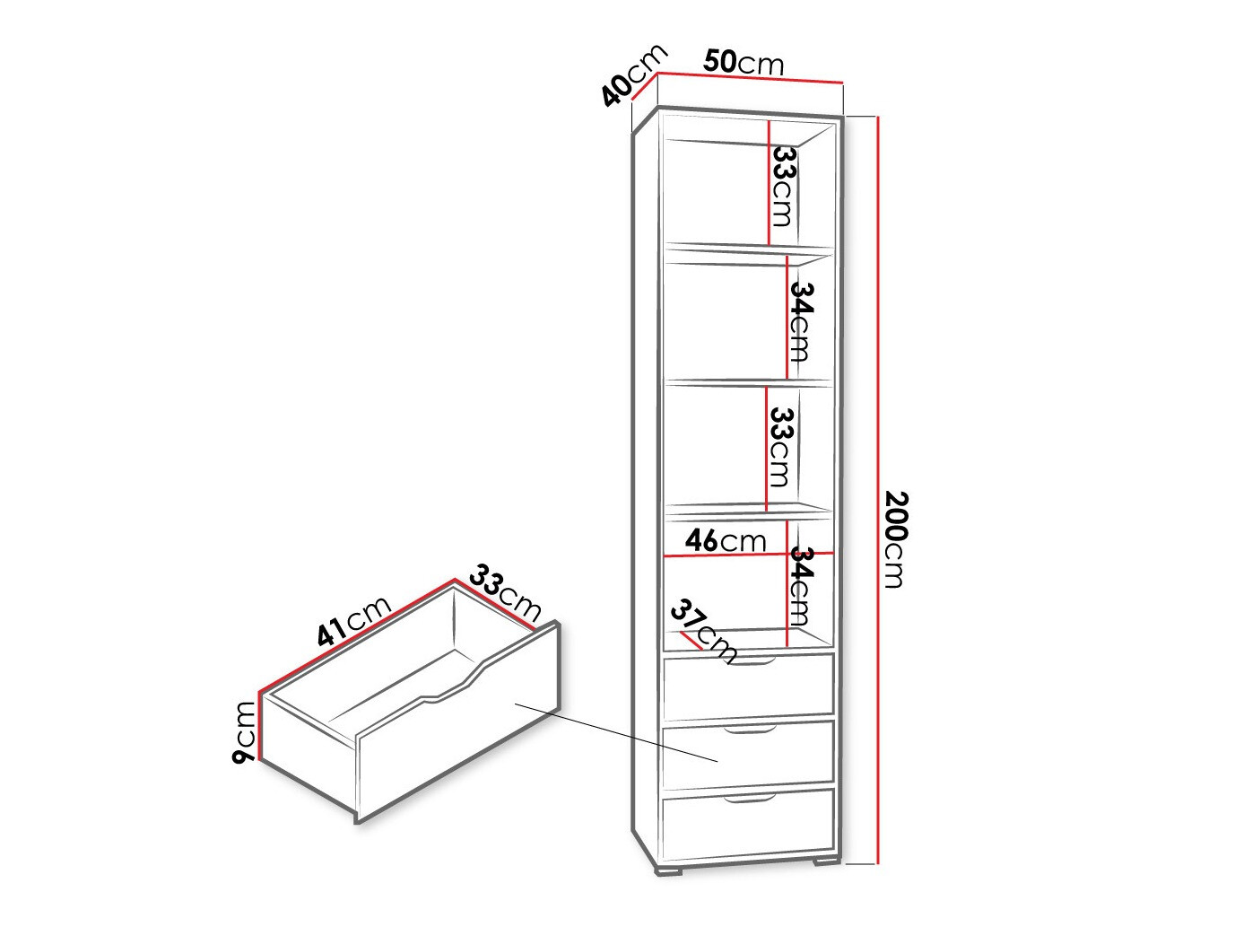 Regal Providence H109 (Graphit + Artisan Eichenholzoptik + Weiß)