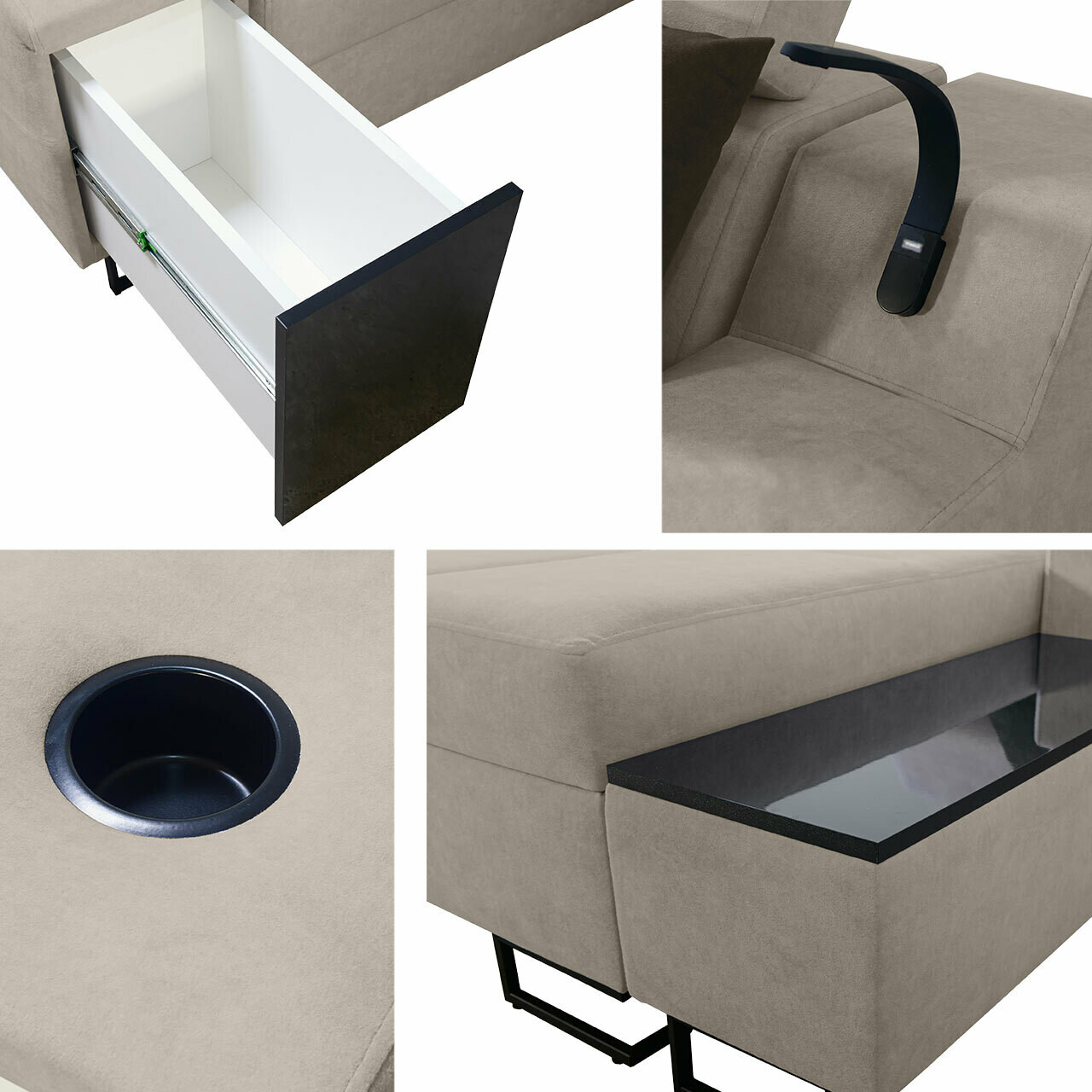 Ecksofa Sarasota 160 (Uttario Velvet 2980 + Uttario Velvet 2973)