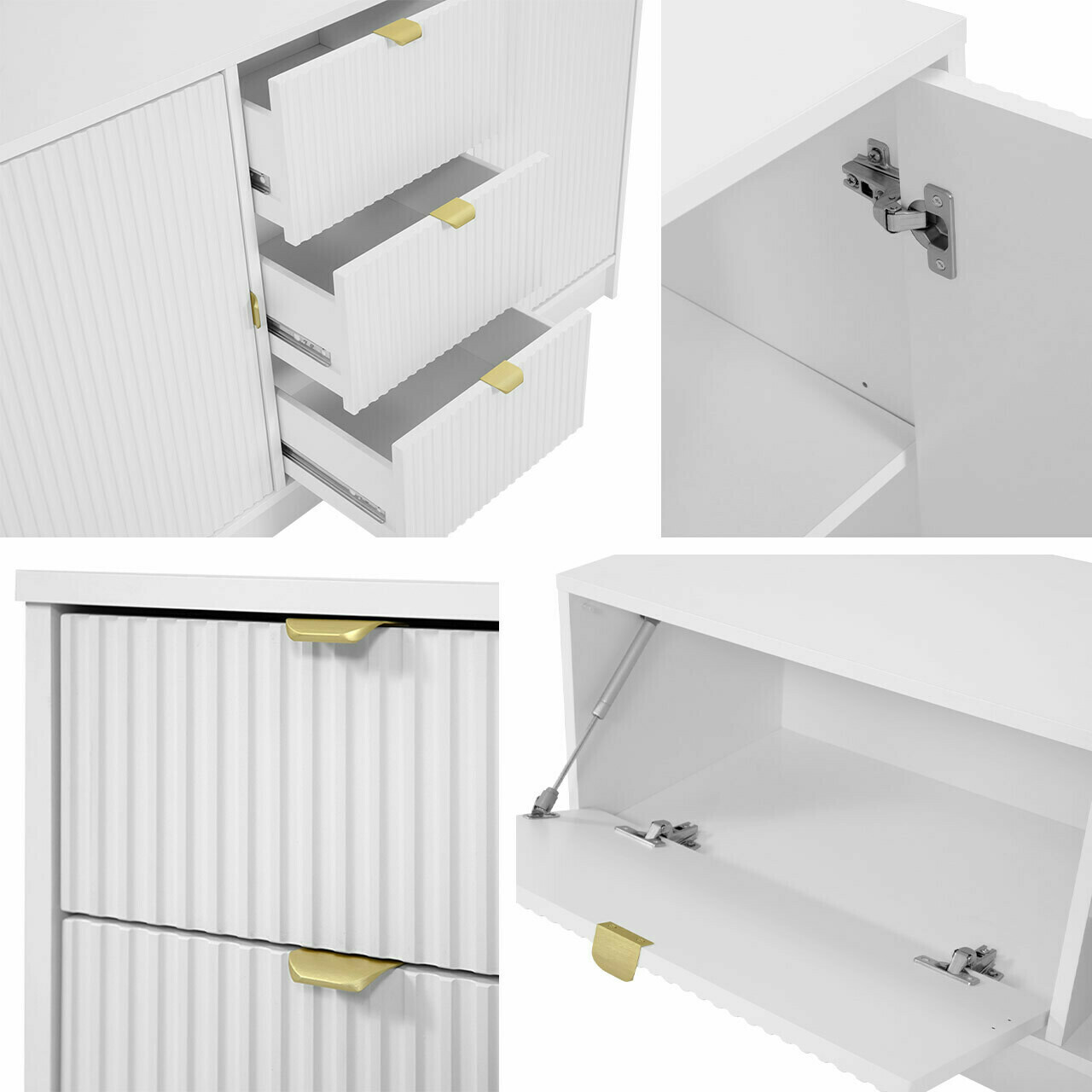 Nachttisch Comfivo Papilio (Weiß)