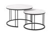 Couchtischset Oswego 105 (Weißer Marmor + Schwarz)
