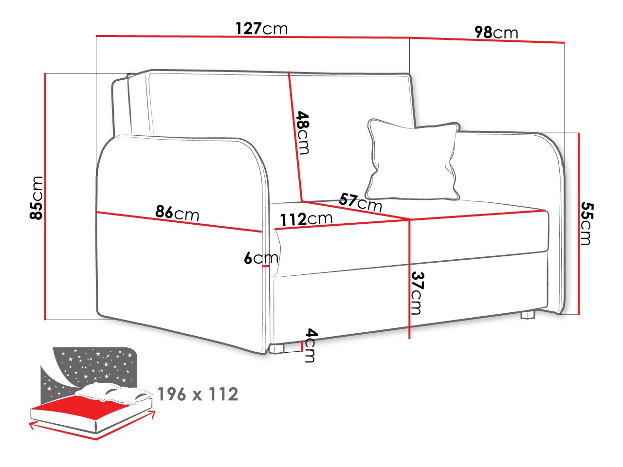 Schlafsofa Lirael II (Mono 246)