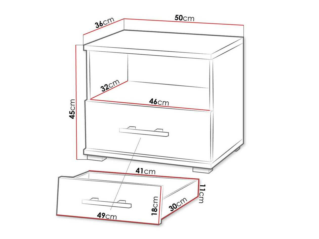 Nachttisch Toledo A113