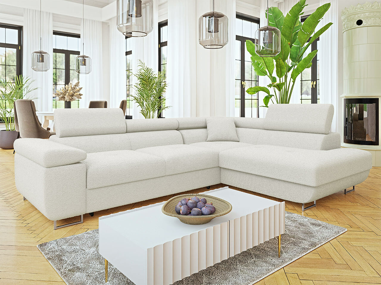 Ecksofa Comfivo Eliferu 101 (Boucle Baloo 2073)