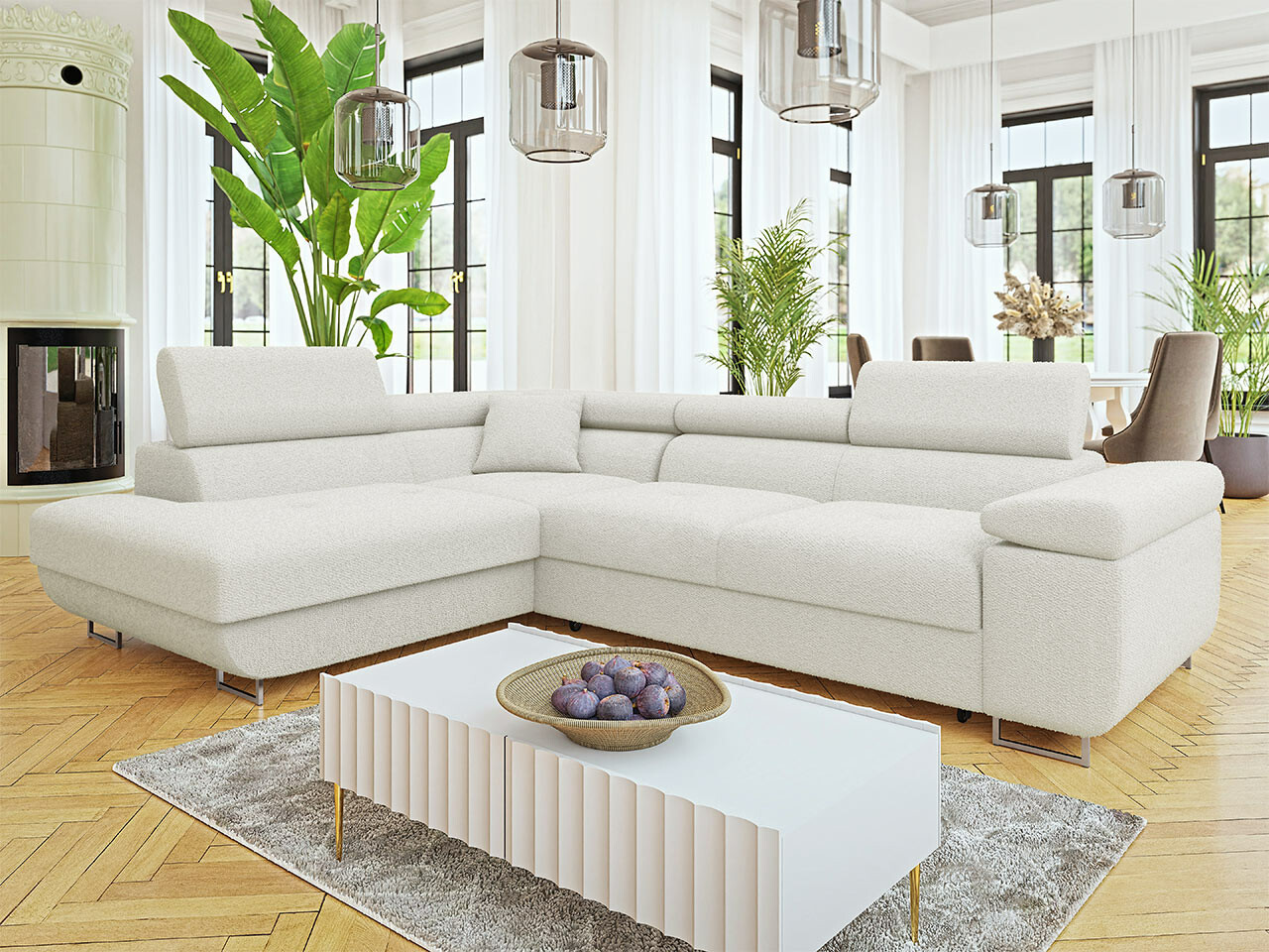 Ecksofa Comfivo Vinetum I (Boucle Baloo 2073)