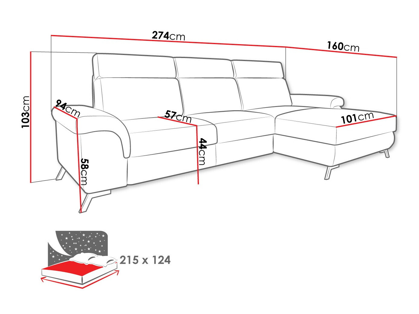 Ecksofa Lincoln 187 (Primo 05)
