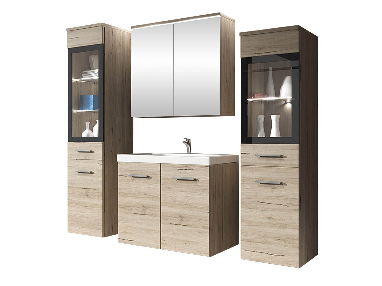 Badezimmer-Set Scientia III (San Remo Eichenholzoptik)