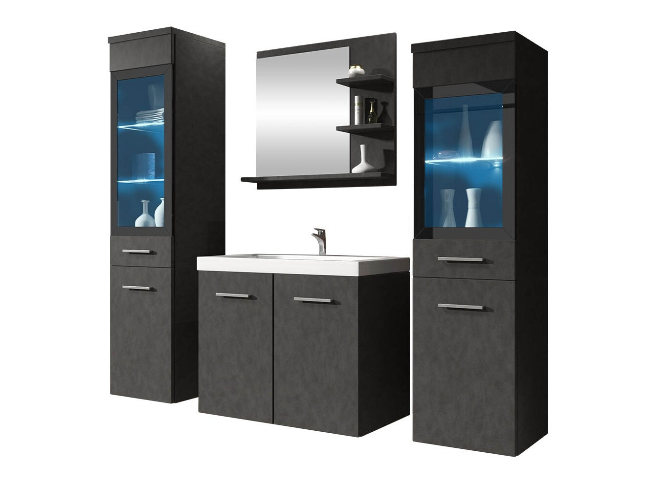 Badezimmer-Set Scientia IV (Matera grau)