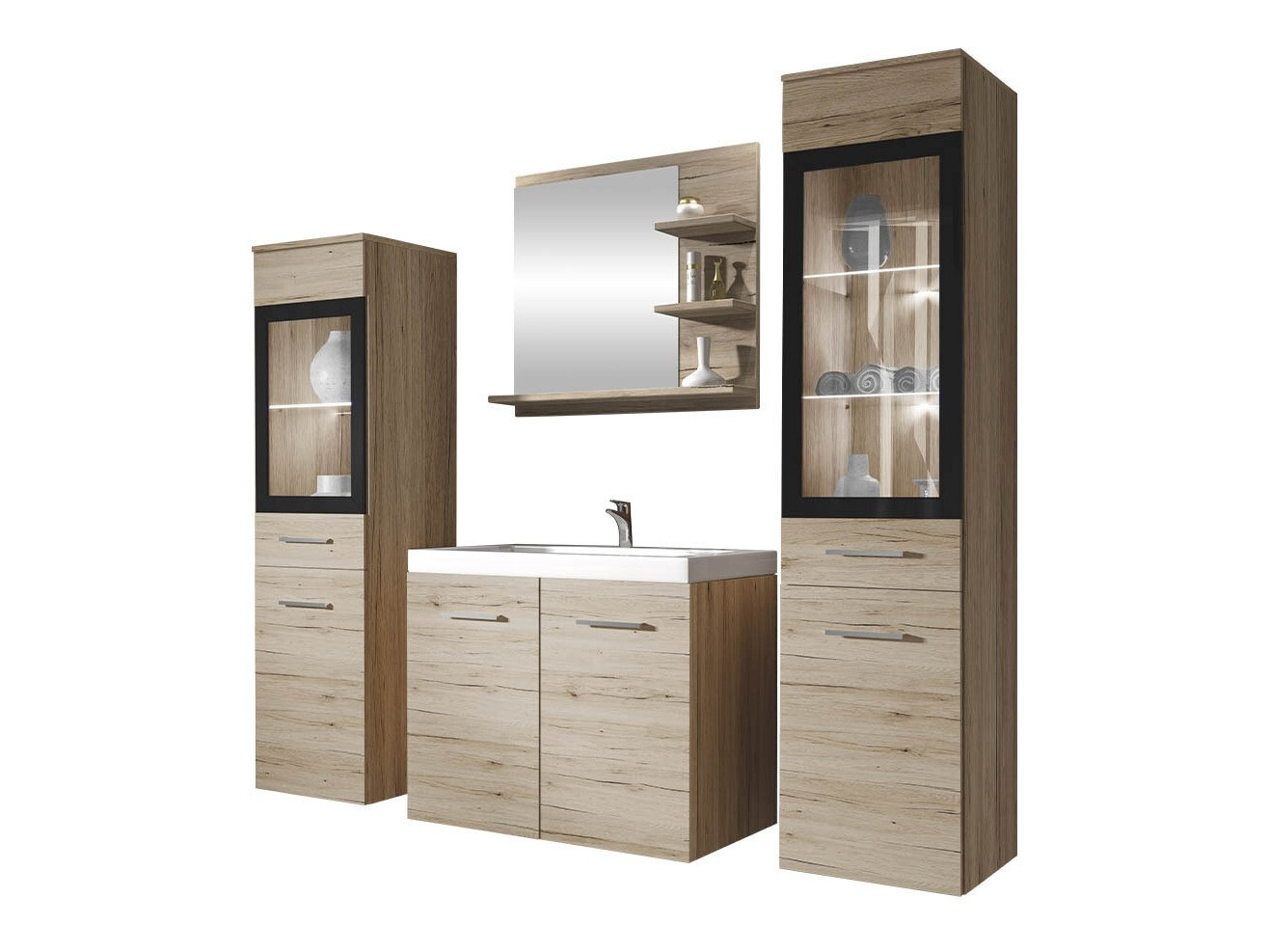 Badezimmer-Set Scientia IV (San Remo Eichenholzoptik)