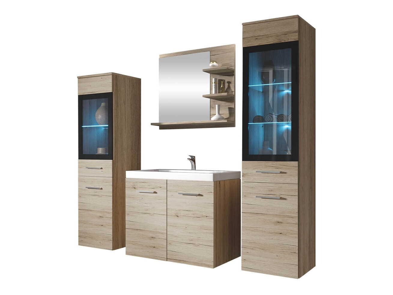 Badezimmer-Set Scientia IV (San Remo Eichenholzoptik)