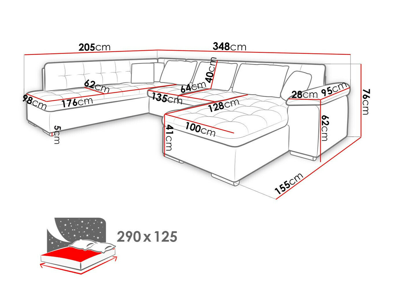 Ecksofa Comfivo 180 (Horton 204.01)