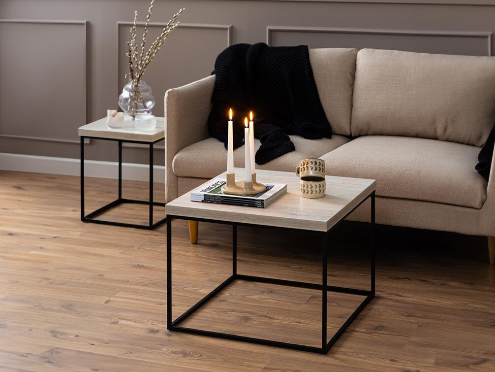 Couchtisch Norsica 768 (Schwarz + Beige)