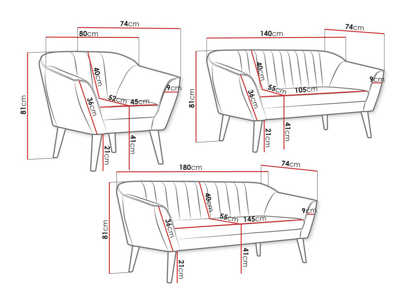 Polstermöbel-Set Arvada 121 (Manila 02)