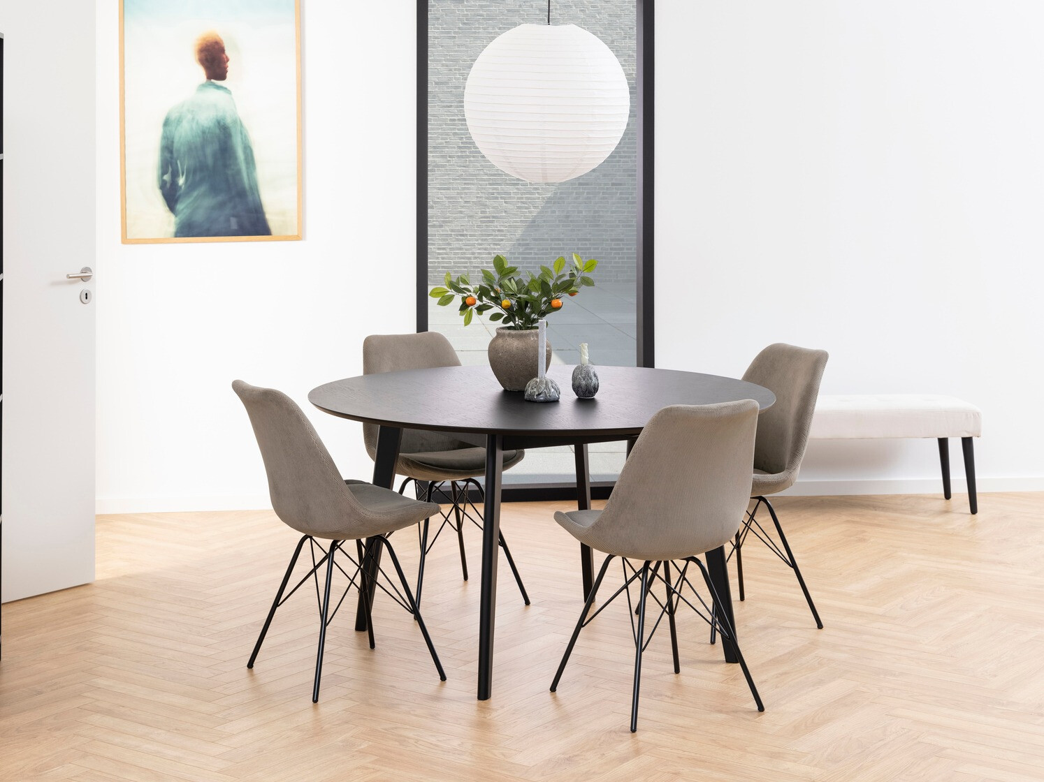 Essgruppe Norsica 505 (Beige + Schwarz)