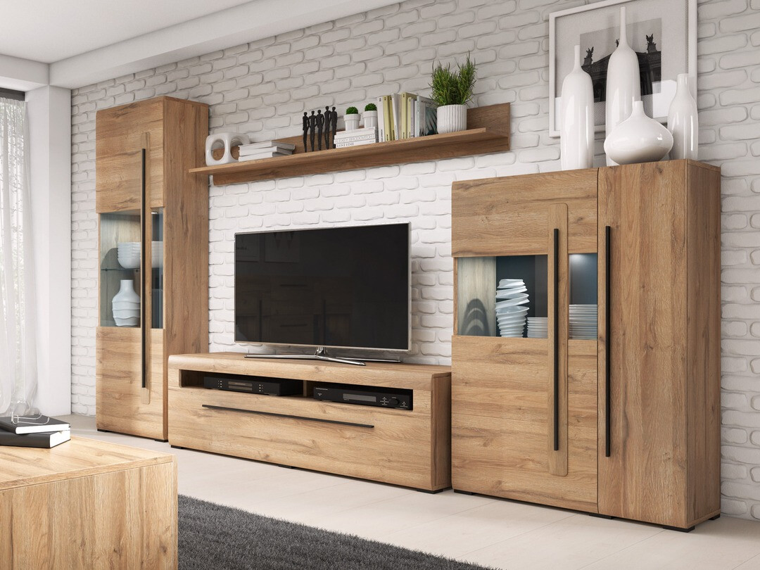 Wohnzimmer-Sets Ophsalu 111 (Grandson Eichenholzoptik)