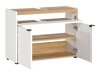 Badezimmer-Set Ventei 104 (Weiß + Navarra eichenholzoptik)