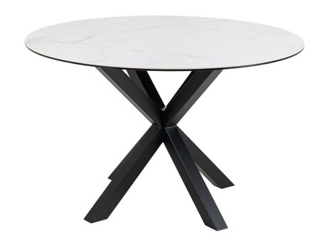 Tisch Norsica 780 (Schwarz + Weißer Marmor)