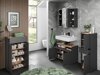 Badezimmer-Set Ventei 109 (Graphit + Navarra eichenholzoptik)