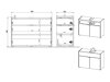 Badezimmer-Set Ventei 109 (Graphit + Navarra eichenholzoptik)