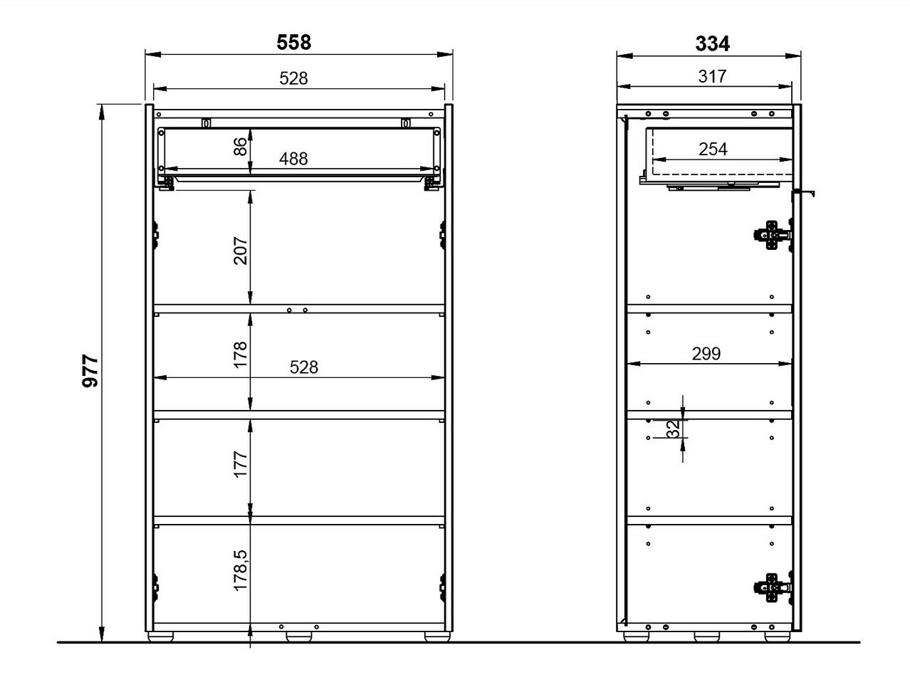 Badezimmer-Set Ventei 110 (Graphit + Navarra eichenholzoptik)