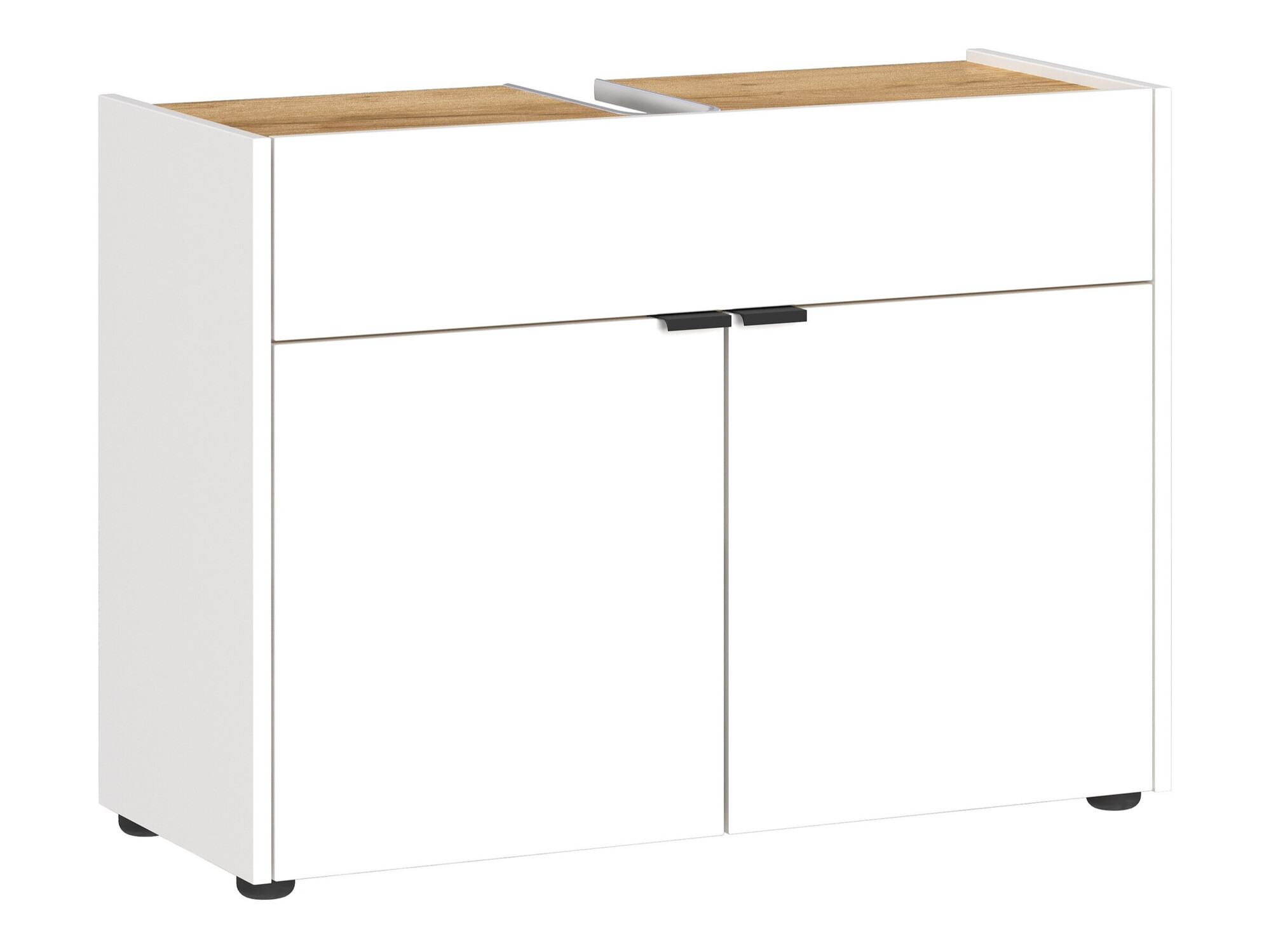 Badezimmer-Set Ventei 110 (Weiß + Navarra eichenholzoptik)