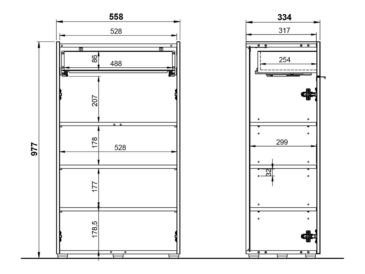 Badezimmer-Set Ventei 110 (Weiß + Navarra eichenholzoptik)