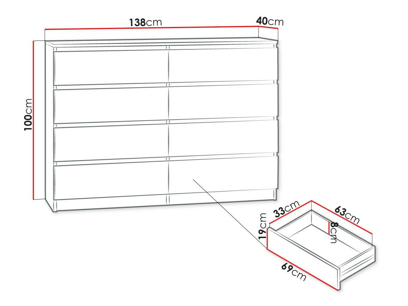 Kommoden Comfivo Structor III (Sonoma Eichenholzoptik)